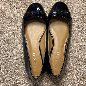 Black, Coach flats.